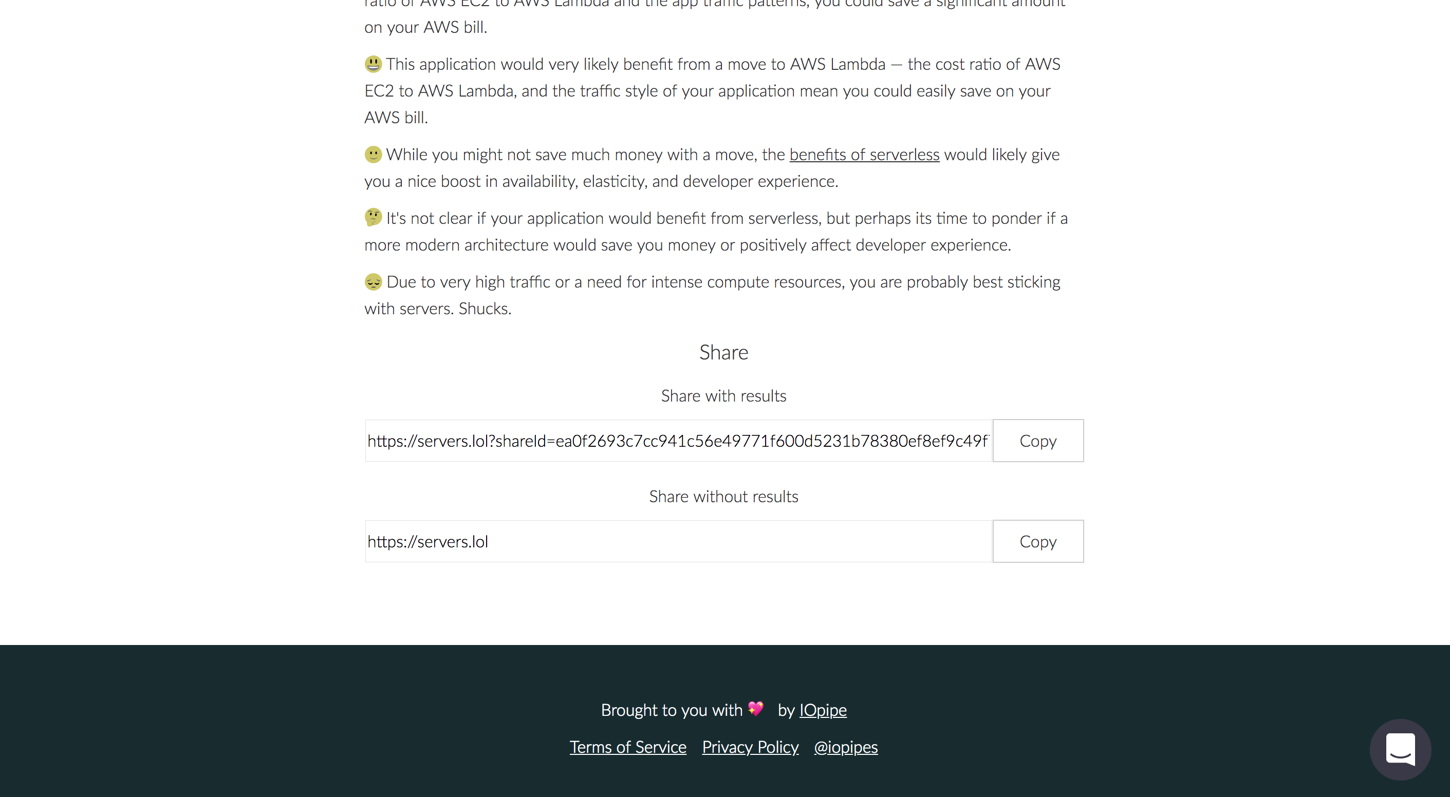 IOpipe features page